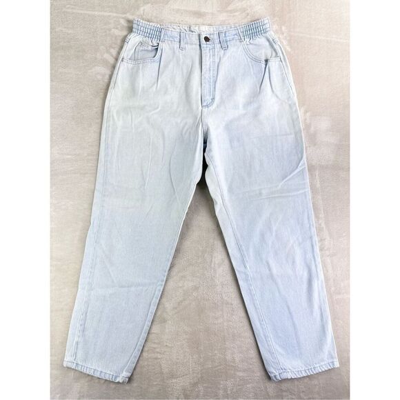 Vintage Lee Mom Jeans size 32 Light Wash Tapered Relax Fit Jeans No‎ Backs - Picture 1 of 10